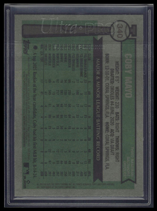 2025 Topps Heritage #340 Coby Mayo Chrome Refractor