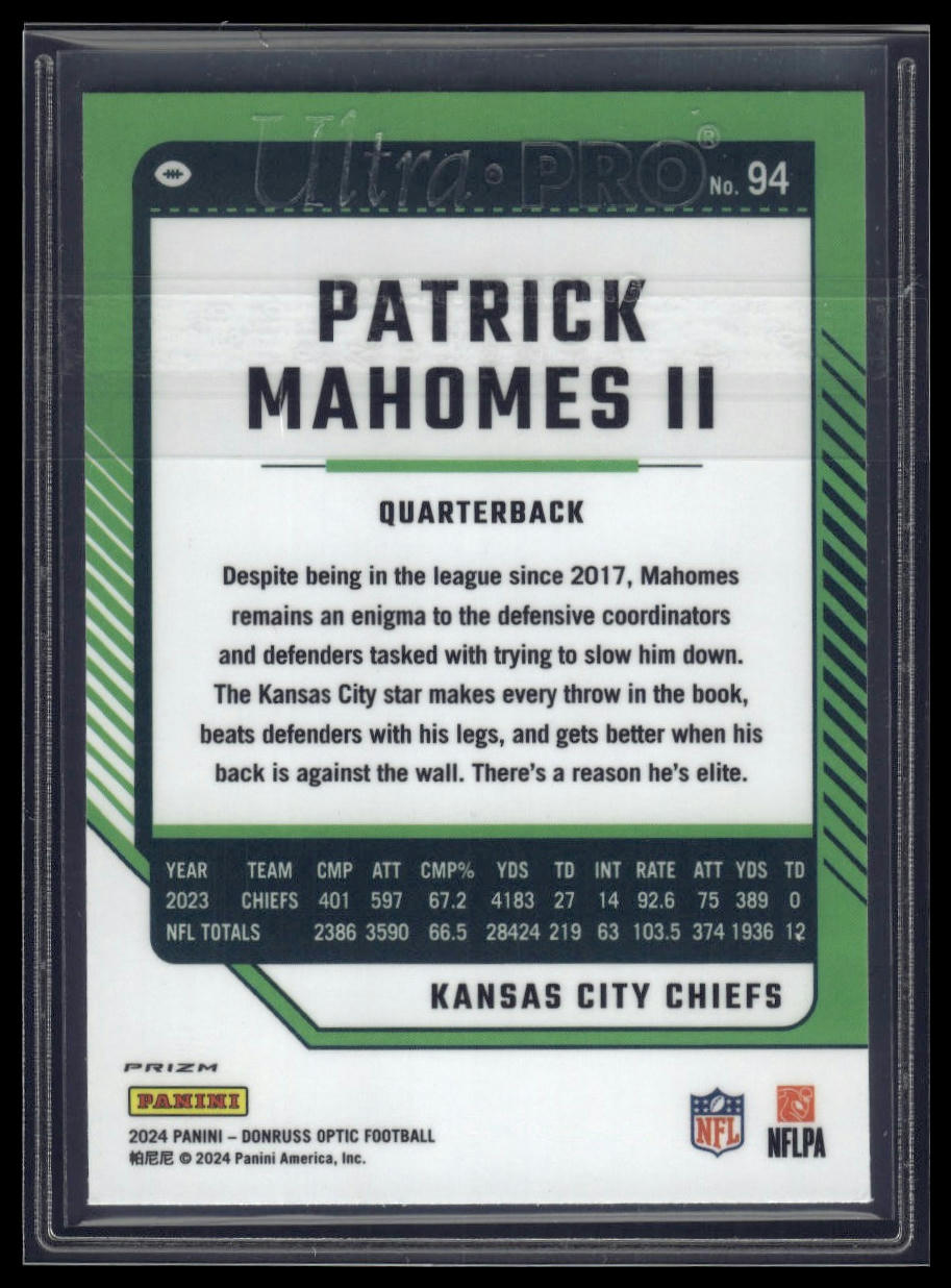 2024 Donruss Optic #94 Patrick Mahomes II Stars