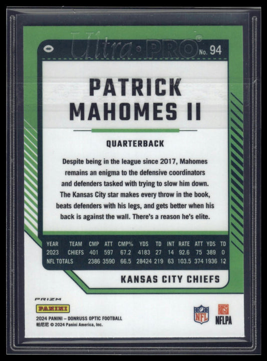 2024 Donruss Optic #94 Patrick Mahomes II Stars