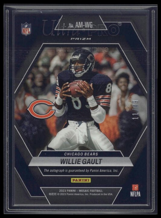 2023 Panini Mosaic #AM-WG Willie Gault Autographs Mosaic Purple #/49