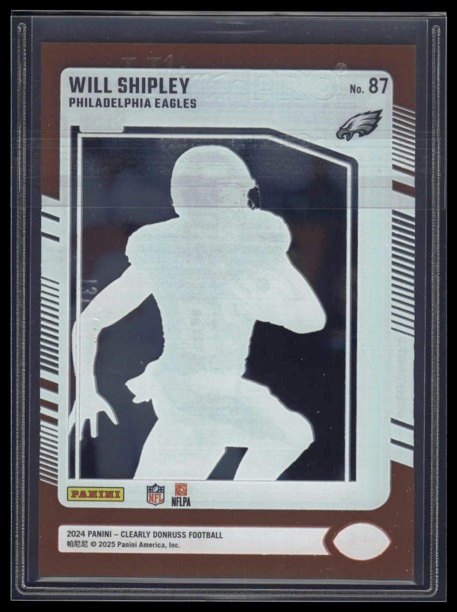 2024 Clearly Donruss #87 Will Shipley Orange #/199