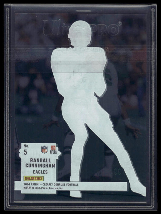 2024 Clearly Donruss #5 Randall Cunningham Clearly Retro 1994 Red #/99