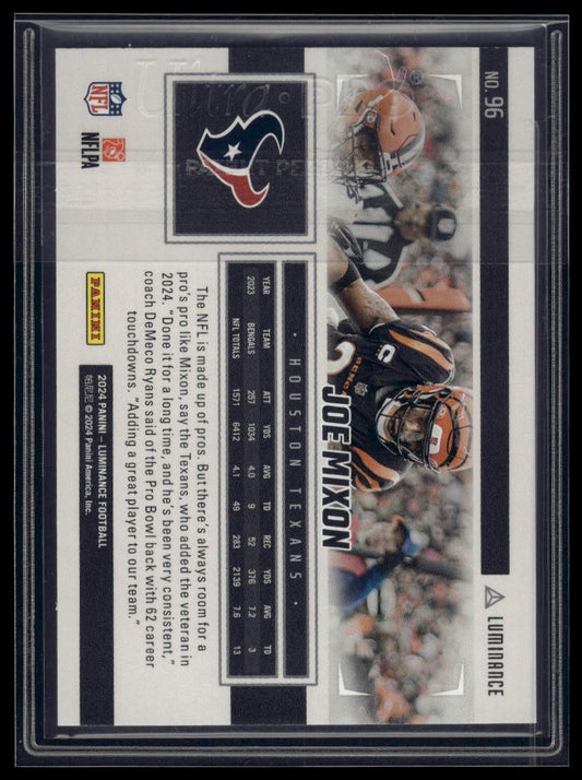 2024 Panini Luminance #96 Joe Mixon Green #/100