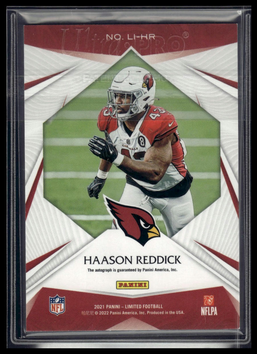2021 Panini Limited #LI-HR Haason Reddick Limited Ink #/99