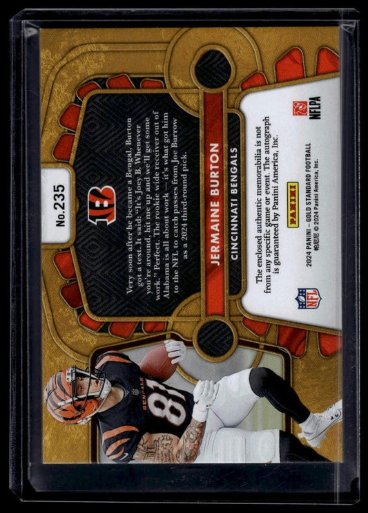 2024 Panini Gold Standard #235 Jermaine Burton RPA #/199