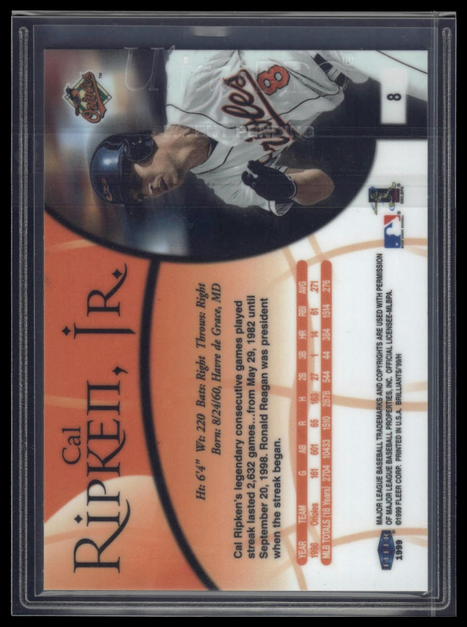 1999 Fleer Brilliants #8 Cal Ripken, Jr.