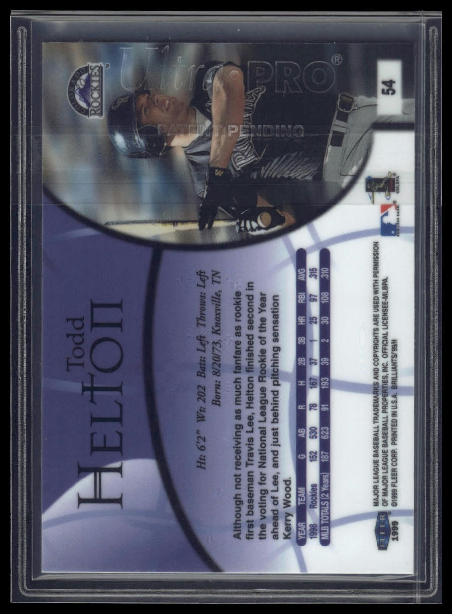 1999 Fleer Brilliants #54 Todd Helton