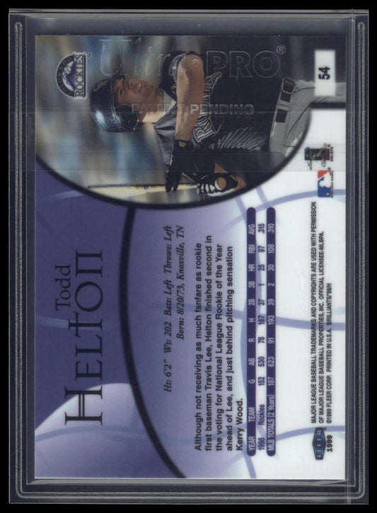 1999 Fleer Brilliants #54 Todd Helton