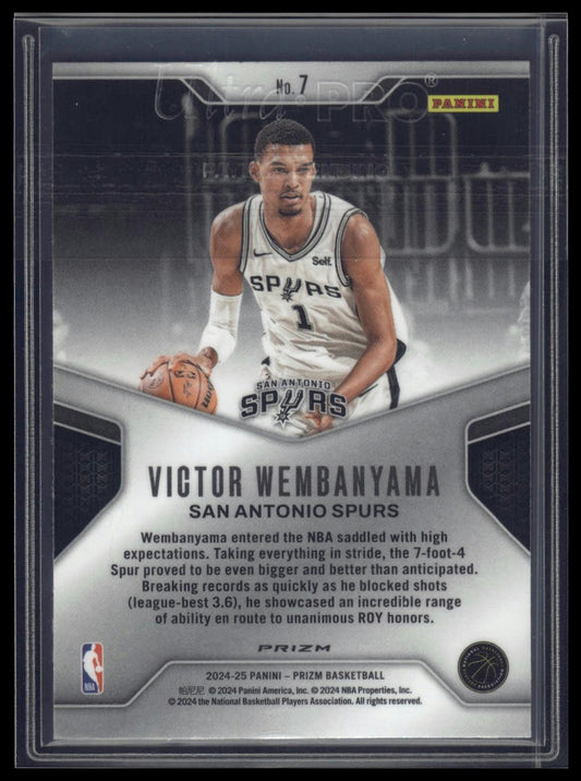 2024-25 Panini Prizm #7 Victor Wembanyama Dominance Prizms Green