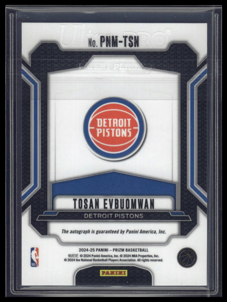 2024-25 Panini Prizm #PNM-TSN Tosan Evbuomwan Penmanship