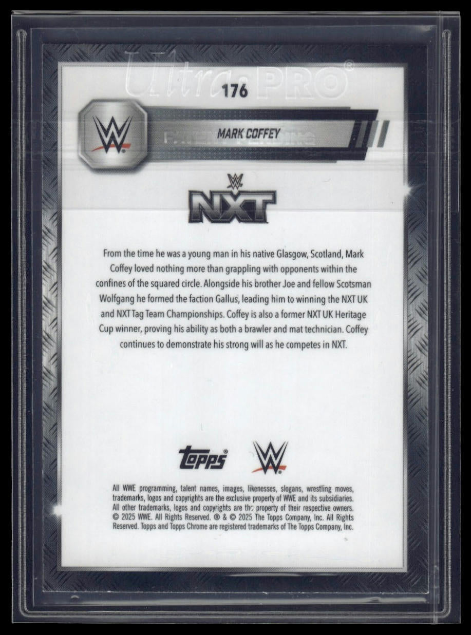 2025 Topps Chrome WWE #176 Mark Coffey Blue Geometric Refractor #/99