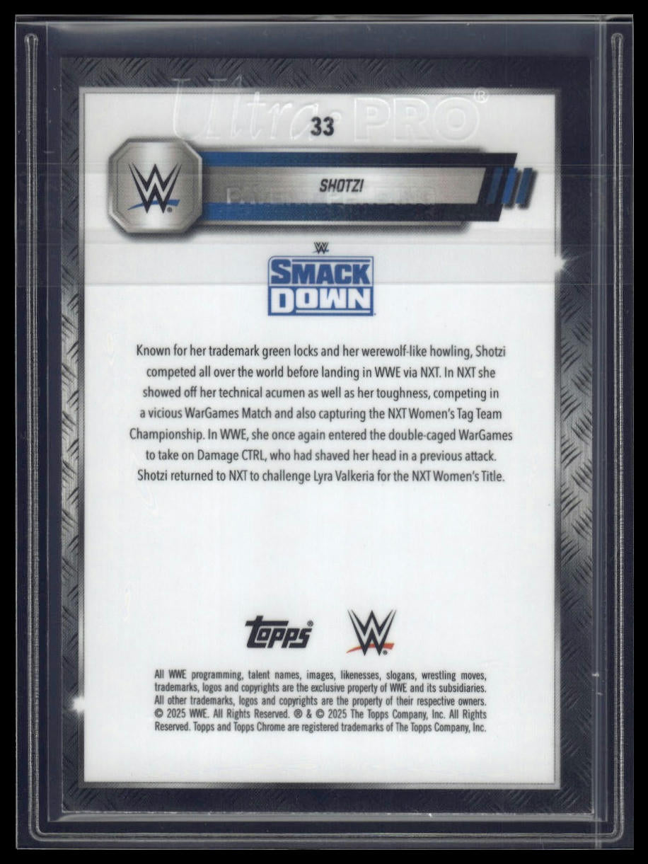 2025 Topps Chrome Sapphire WWE #33 Shotzi