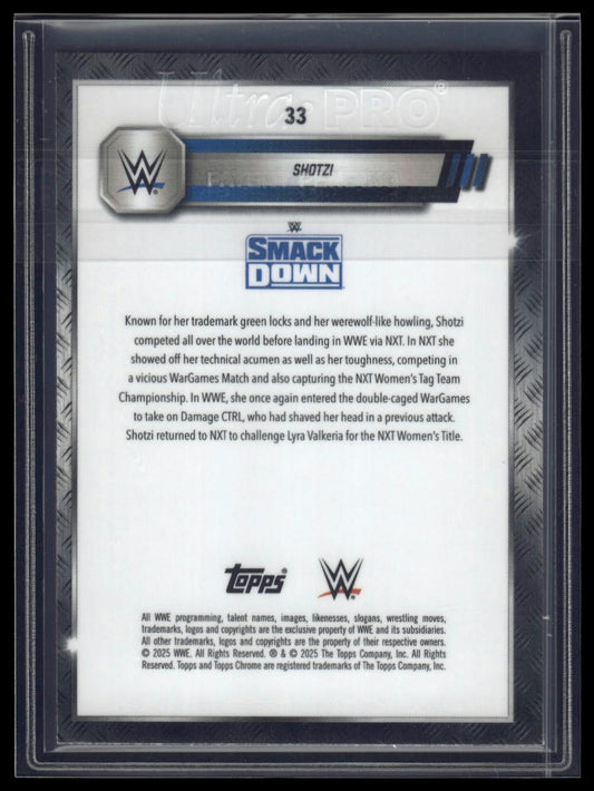 2025 Topps Chrome Sapphire WWE #33 Shotzi