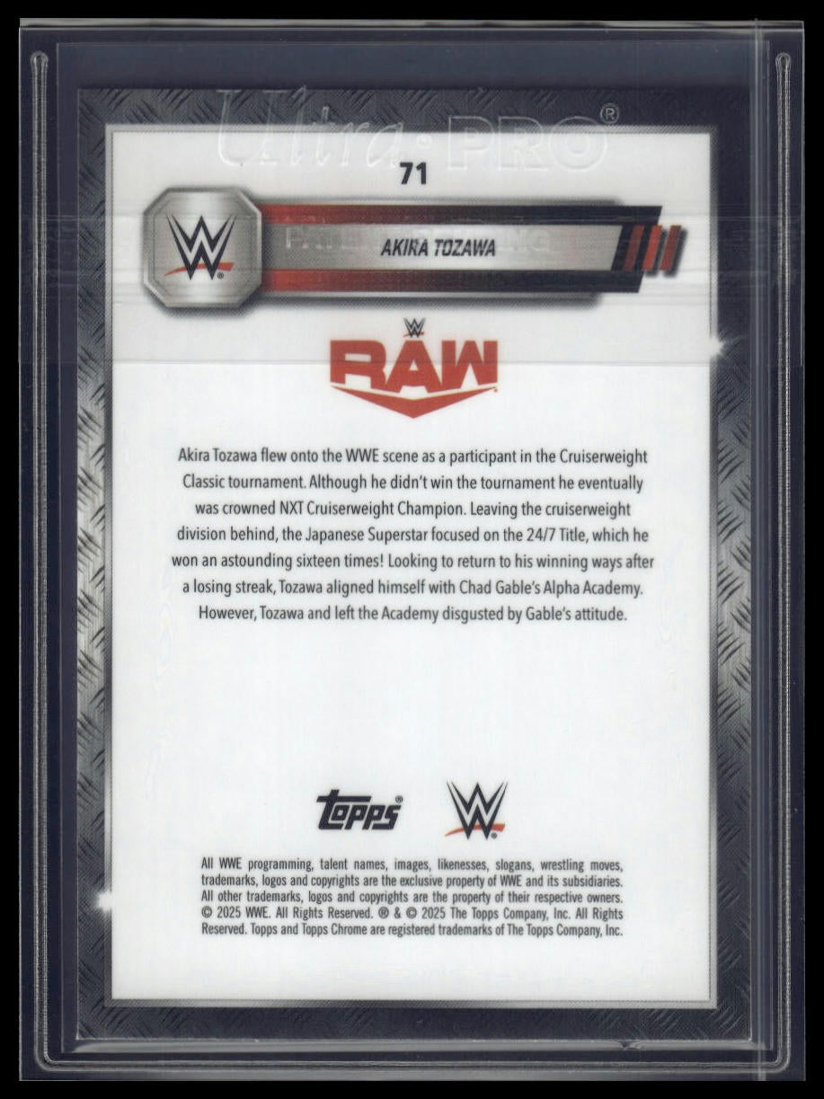 2025 Topps Chrome Sapphire WWE #71 Akira Tozawa