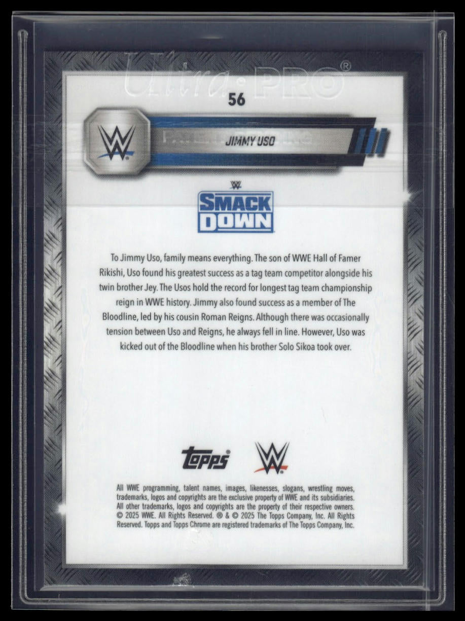 2025 Topps Chrome Sapphire WWE #56 Jimmy Uso