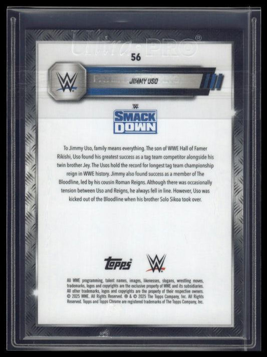 2025 Topps Chrome Sapphire WWE #56 Jimmy Uso