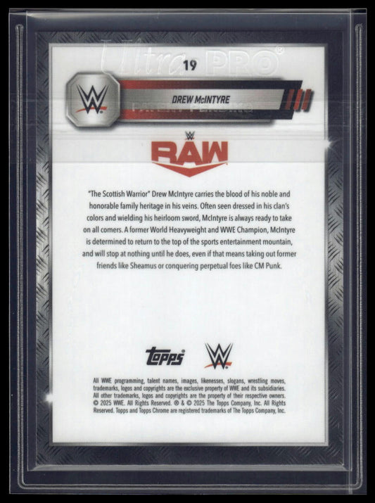 2025 Topps Chrome Sapphire WWE #19 Drew McIntyre