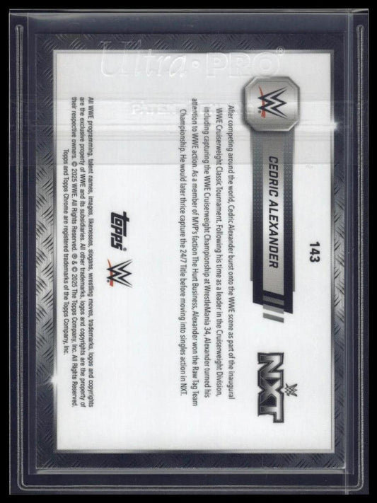 2025 Topps Chrome Sapphire WWE #143 Cedric Alexander
