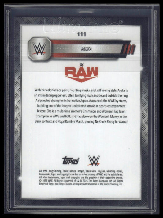 2025 Topps Chrome Sapphire WWE #111 Asuka