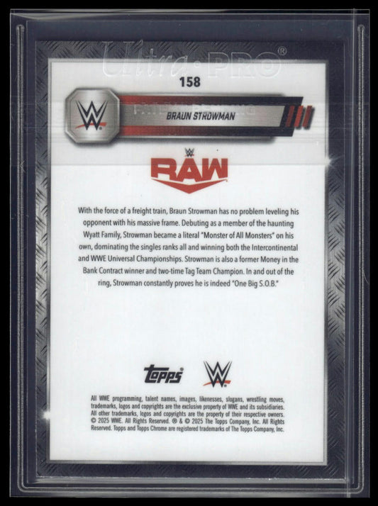 2025 Topps Chrome Sapphire WWE #158 Braun Strowman