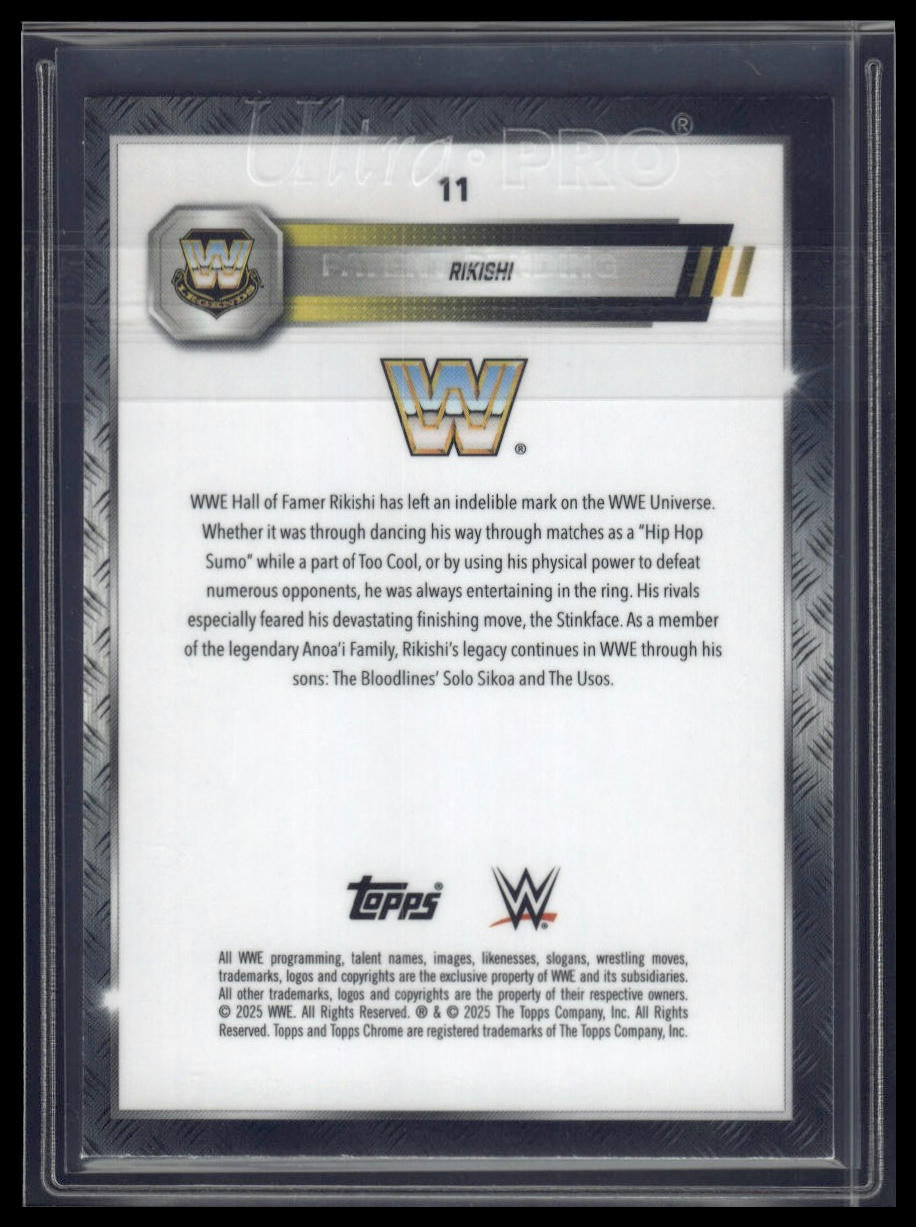 2025 Topps Chrome Sapphire WWE #11 Rikishi