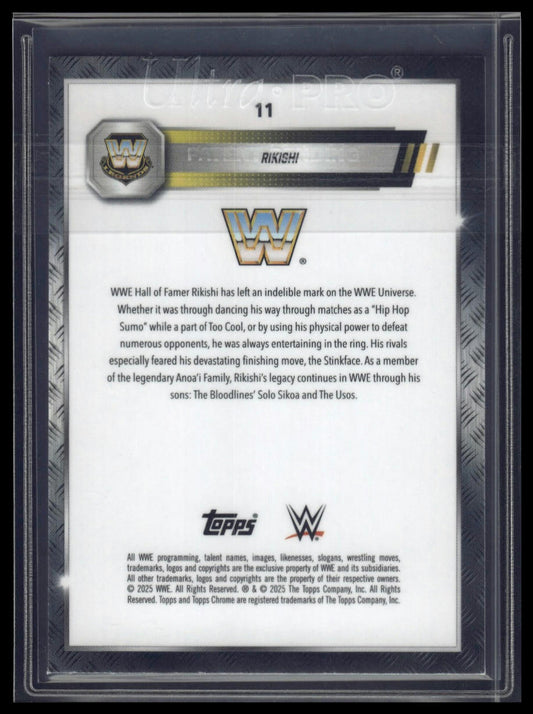 2025 Topps Chrome Sapphire WWE #11 Rikishi