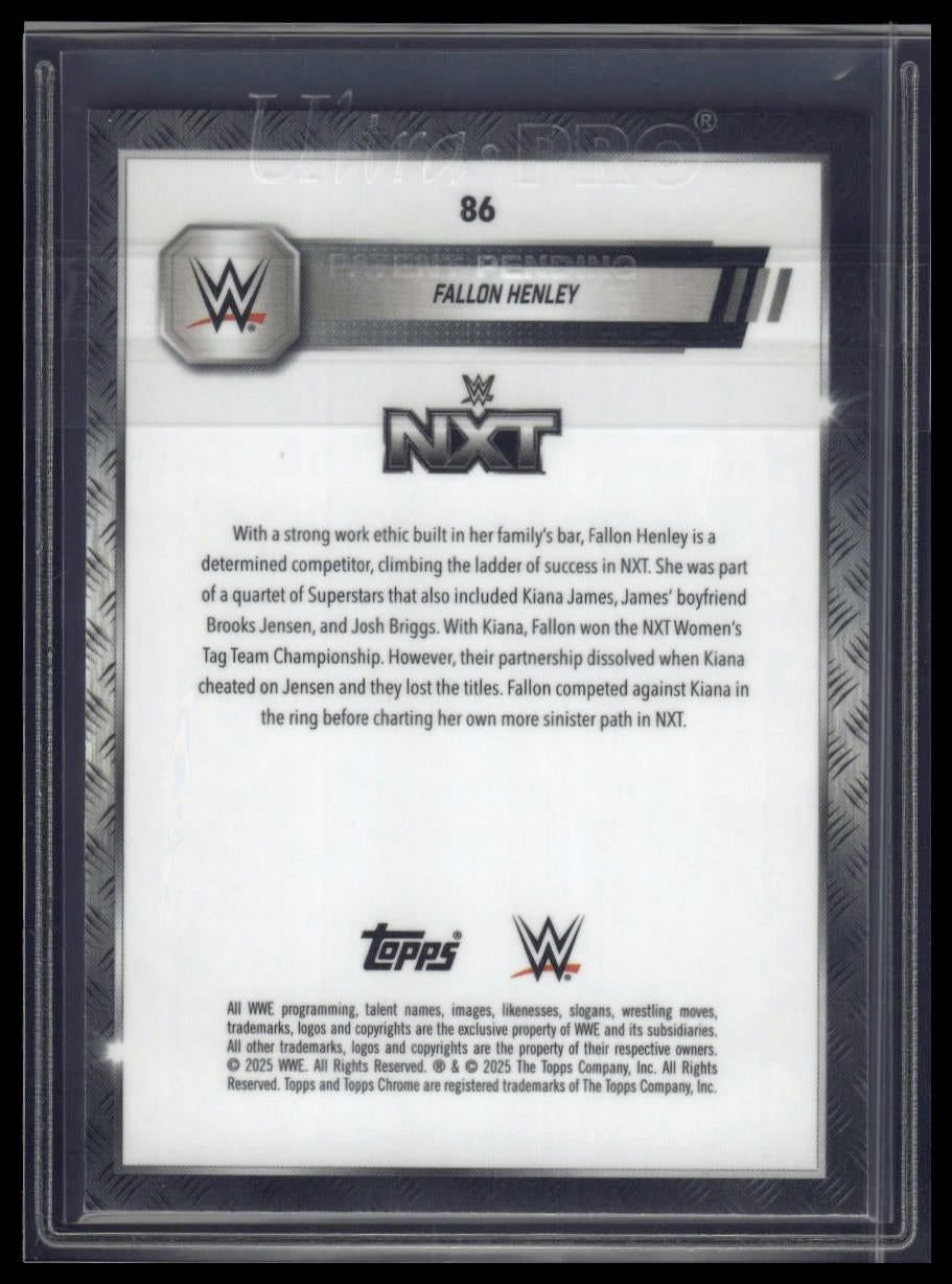 2025 Topps Chrome Sapphire WWE #86 Fallon Henley