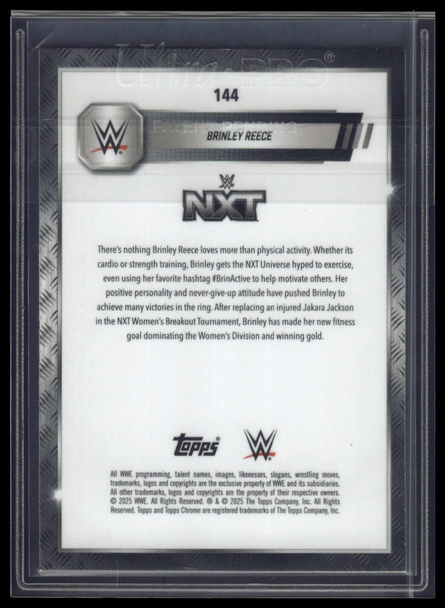 2025 Topps Chrome Sapphire WWE #144 Brinley Reece