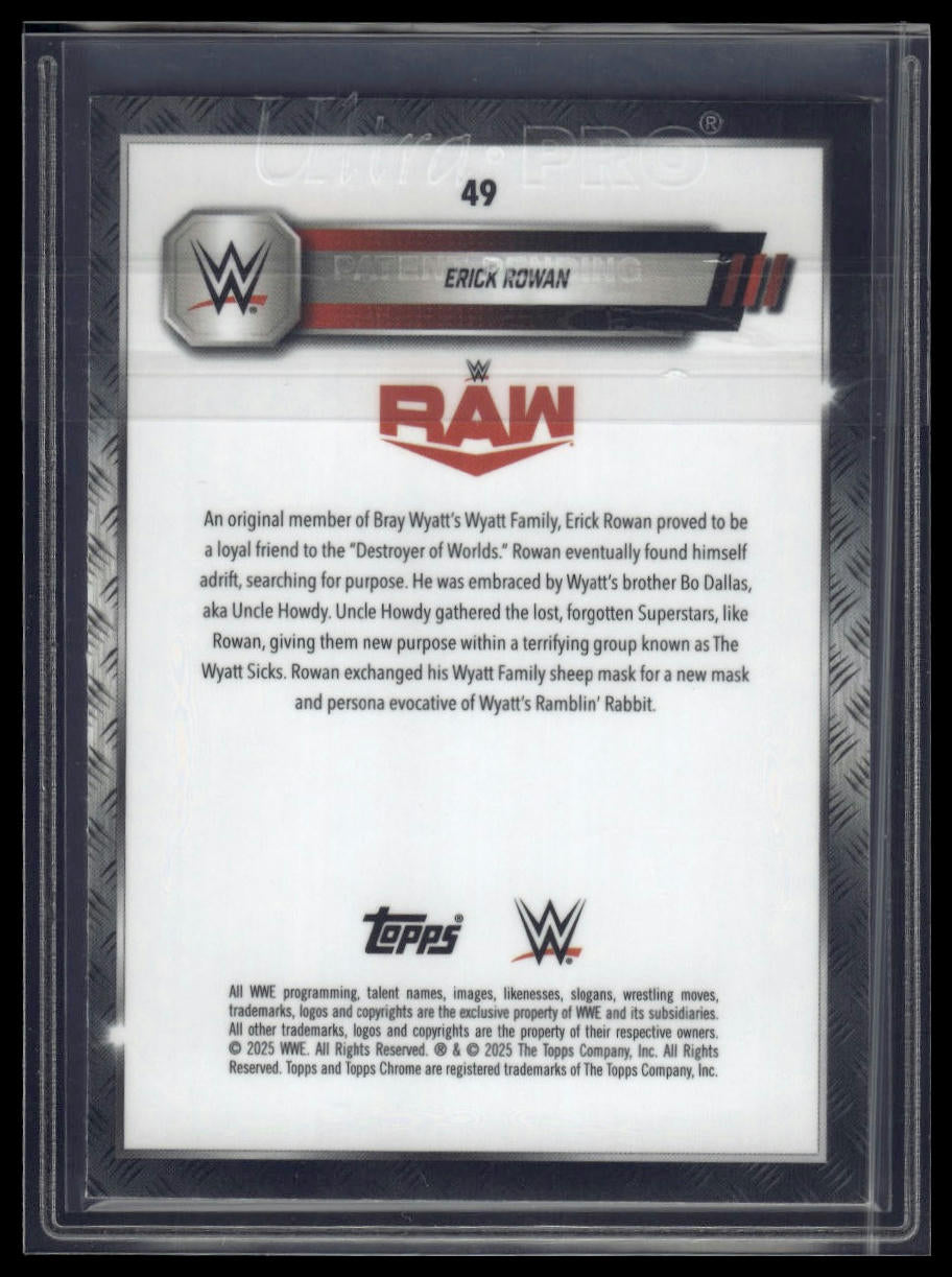 2025 Topps Chrome Sapphire WWE #49 Erick Rowan