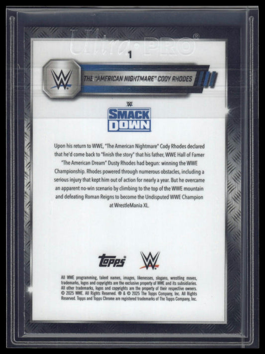 2025 Topps Chrome Sapphire WWE #1 Cody Rhodes