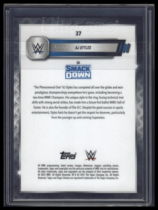 2025 Topps Chrome WWE #37 AJ Styles