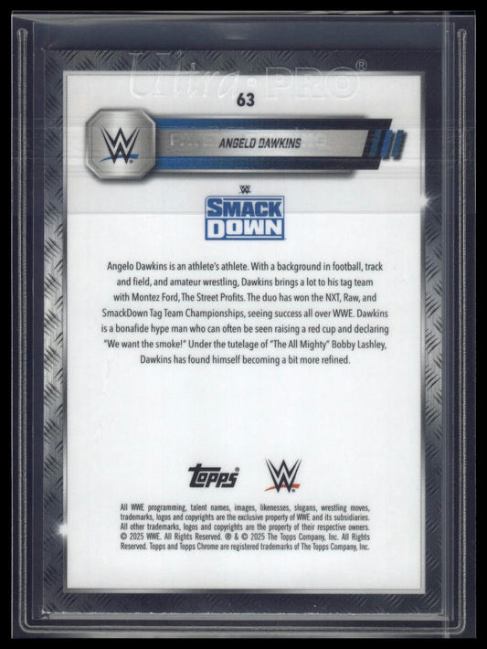 2025 Topps Chrome Sapphire WWE #63 Angelo Dawkins