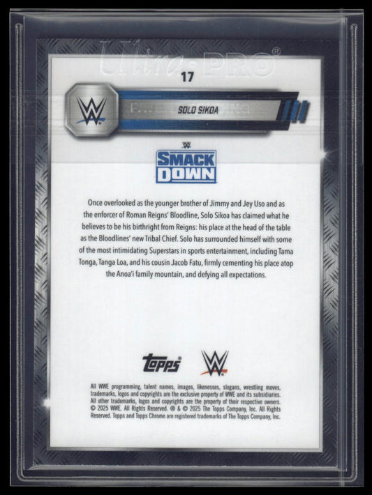 2025 Topps Chrome Sapphire WWE #17 Solo Sikoa