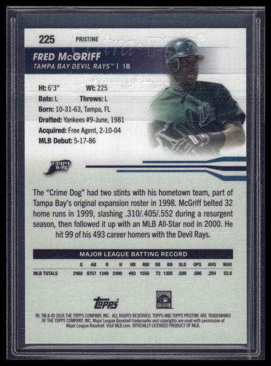 2024 Topps Pristine #225 Fred McGriff Pristine Purple Refractors #/99