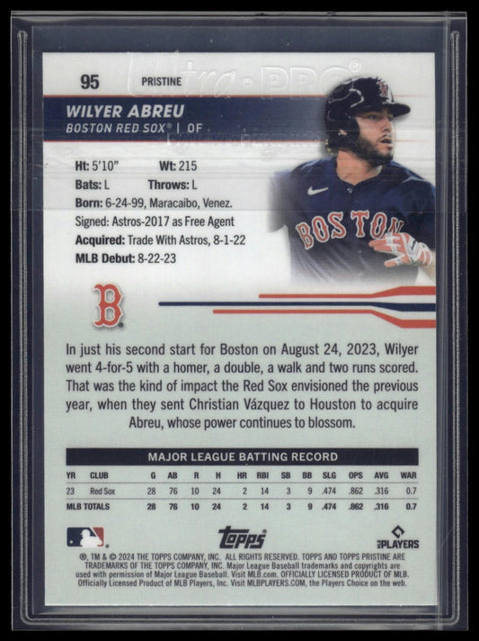 2024 Topps Pristine #95 Wilyer Abreu Blue Refractors #/75