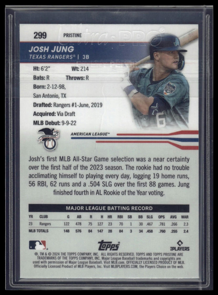 2024 Topps Pristine #213 Josh Jung Pristine Refractors