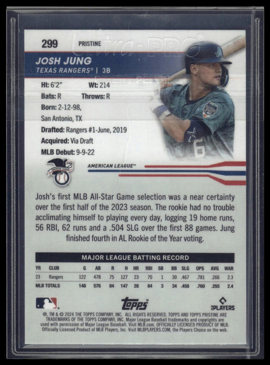 2024 Topps Pristine #213 Josh Jung Pristine Refractors