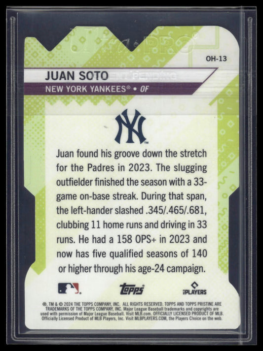 2024 Topps Pristine #OH-13 Juan Soto Oh Snap!