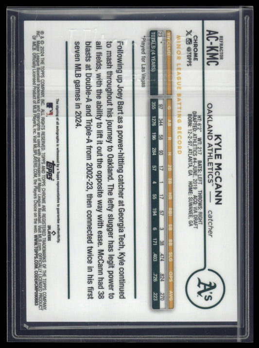 2024 Topps Chrome Update #AC-KMC Kyle McCann Autographs /499