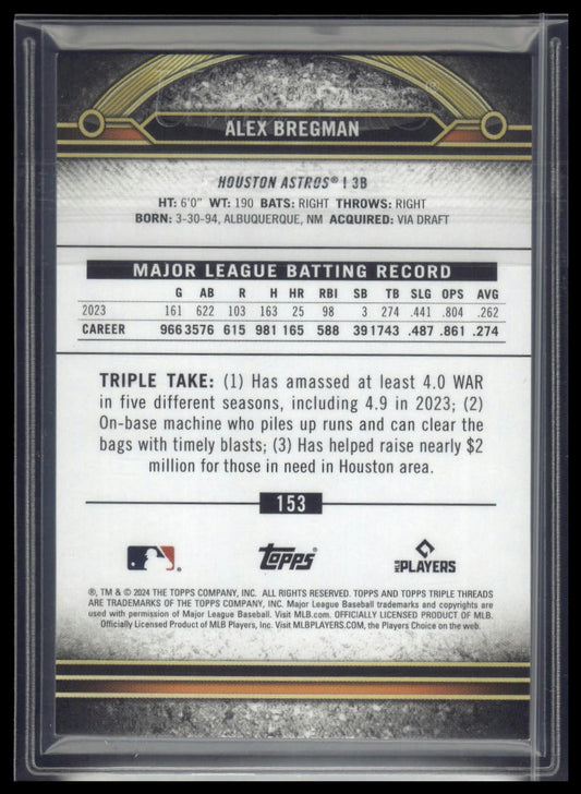 2024 Topps Triple Threads #153 Alex Bregman Aquamarine #/149