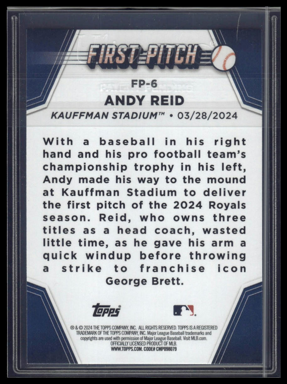 2024 Topps Update #FP-6 Andy Reid First Pitch
