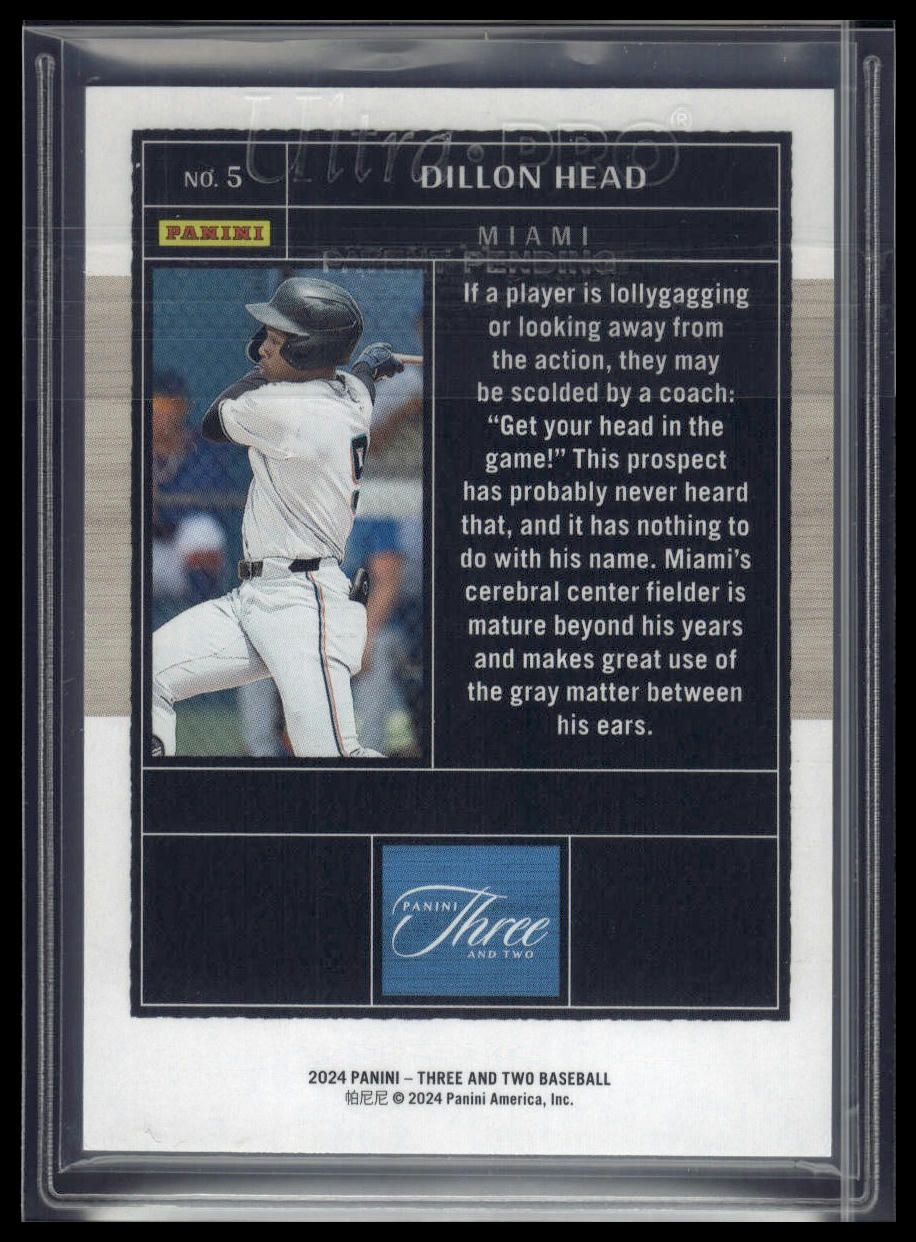 2024 Panini Three and Two #5 Dillon Head Orange #/25