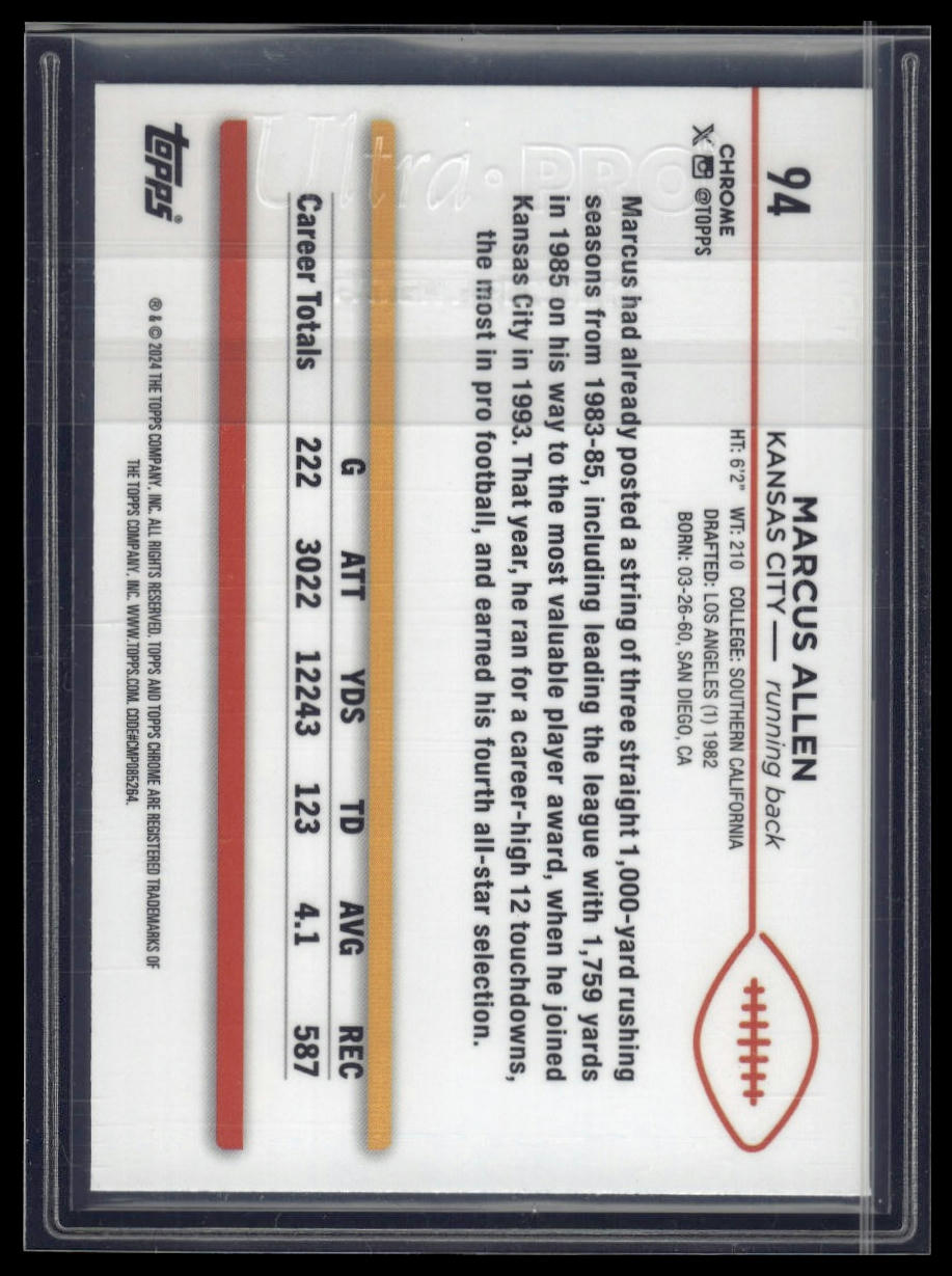 2024 Topps Chrome Sapphire Edition #94 Marcus Allen