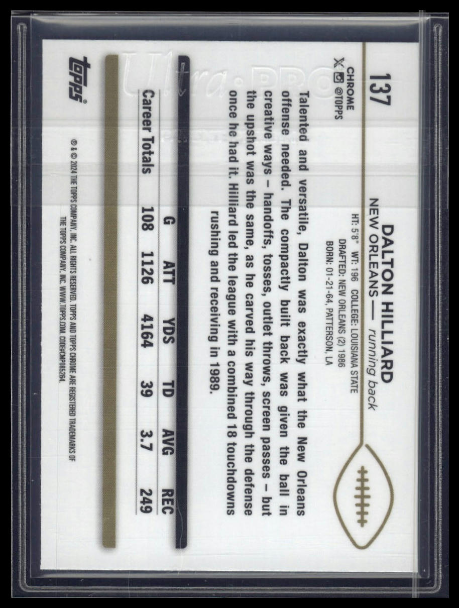 2024 Topps Chrome Sapphire Edition #137 Dalton Hilliard