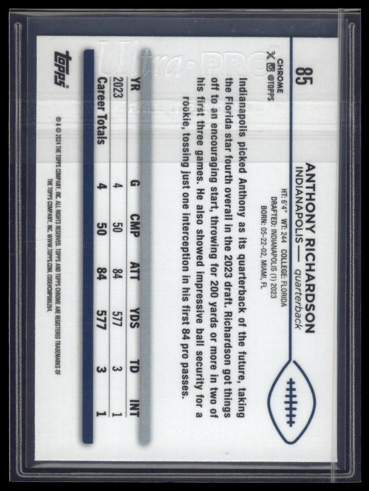 2024 Topps Chrome Sapphire Edition #85 Anthony Richardson