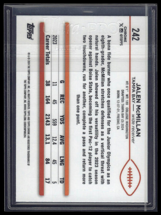 2024 Topps Chrome Sapphire Edition #242 Jalen McMillan