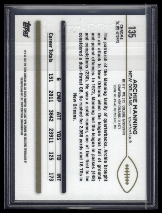 2024 Topps Chrome Sapphire Edition #135 Archie Manning