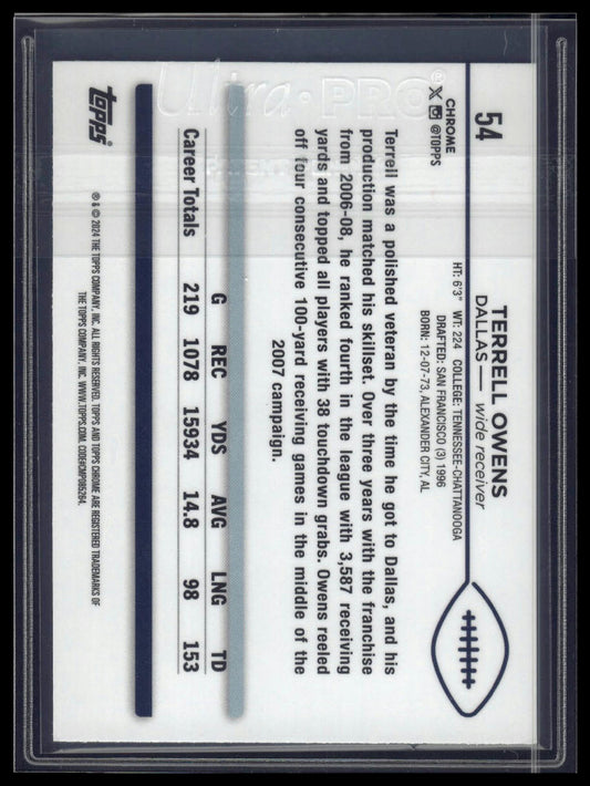 2024 Topps Chrome Sapphire Edition #54 Terrell Owens