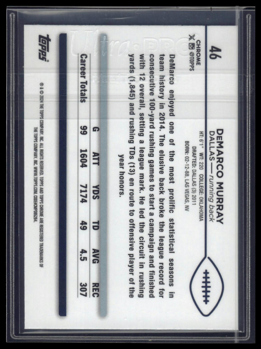 2024 Topps Chrome Sapphire Edition #46 DeMarco Murray