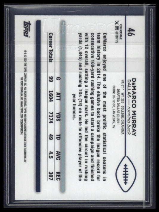 2024 Topps Chrome Sapphire Edition #46 DeMarco Murray